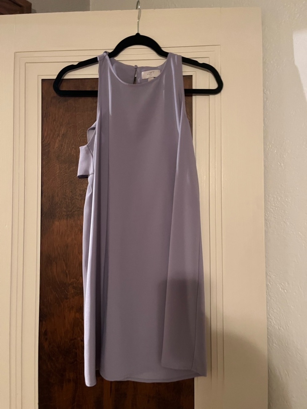 LOFT Sleeveless Mini Shift Dress in Light Lavender